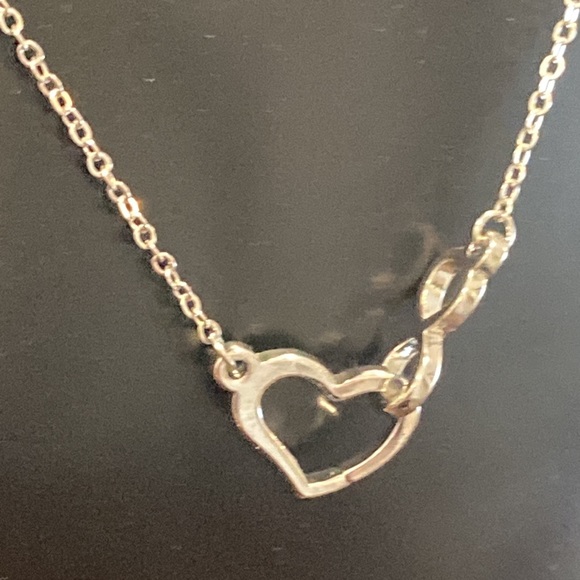 NWOT - Jewlr Heart & Infinity Symbol Sterling Silver Necklace* - Picture 2 of 8